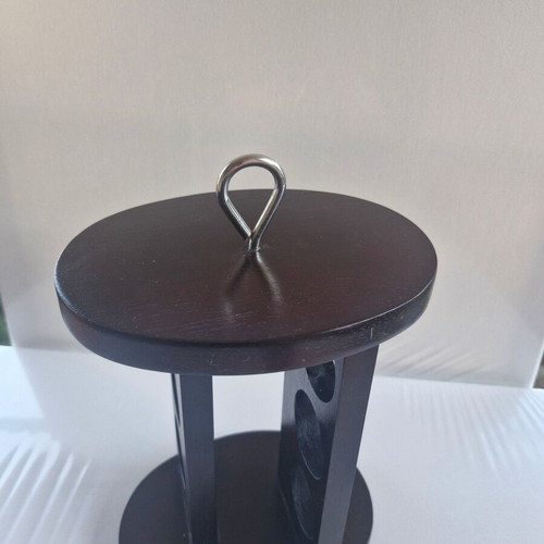 Wooden spice mill like new in mahogany color