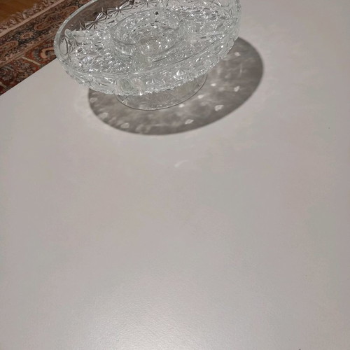 Crystal serving dish used, for nuts and table