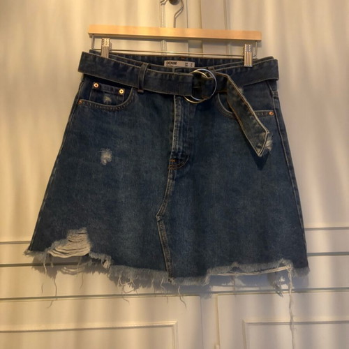 Bershka mini denim skirt like new, blue, size M