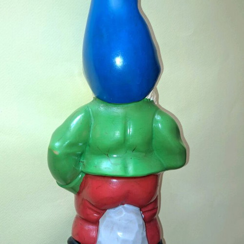 Pelit Plastik 70s gnome used, 35 cm tall, hand-painted
