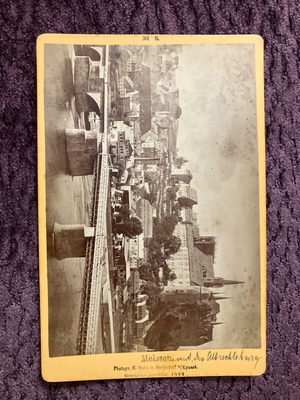 German albumen photograph 1883 used, Meissen Saxony