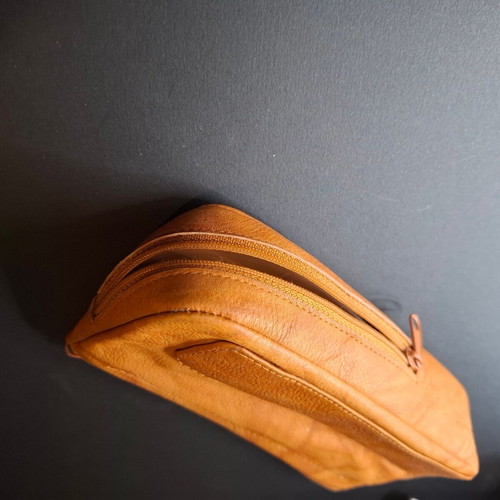 Leather Pipe And Tobacco Case new, brown