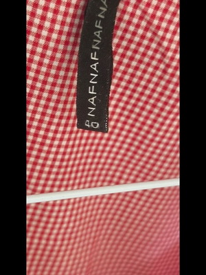 Naf Naf women's summer shirt like new, size L 40, white and red