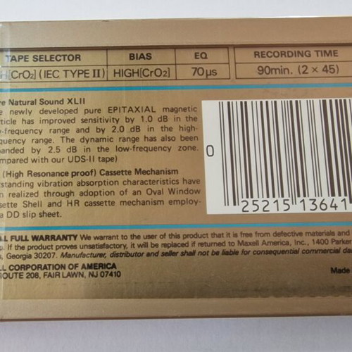 Maxell XL II 90 VS III Type II blank cassette tape new sealed