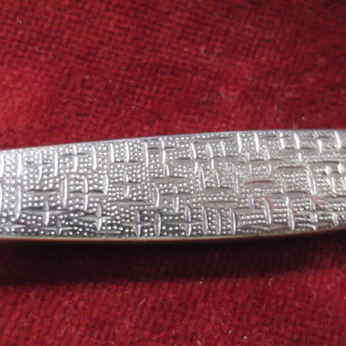 Vintage Mid Century Basketweave Knife TWA Trans World Airlines used