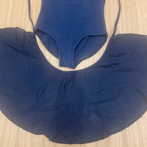 Ballet costume used with shoes dark blue for age 7-8