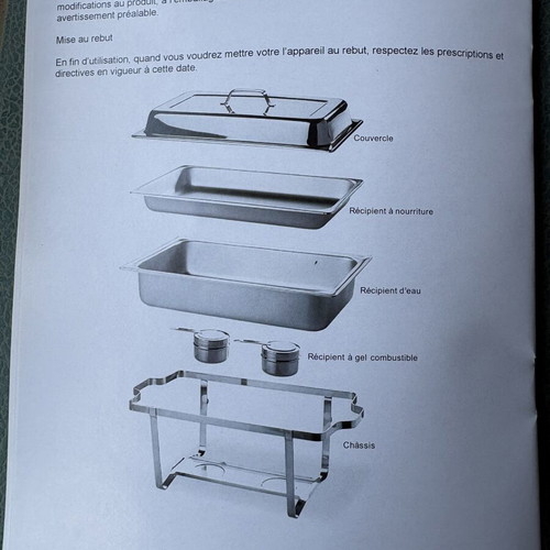 Hendi Bain Marie chafing dish like new, 4.5 lt inox