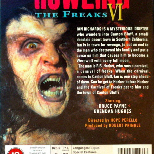 Howling VI The Freaks DVD horror movie with Bruce Payne