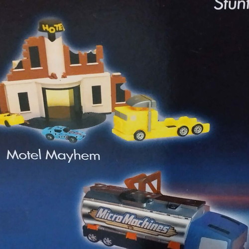 Micro Machines candle new with racing gloves and Motel Mayhem set