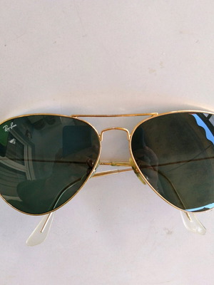 Γυαλιά ηλίου Ray-Ban Aviator Classic Σαν καινούργια, χρυσά και πράσινα
