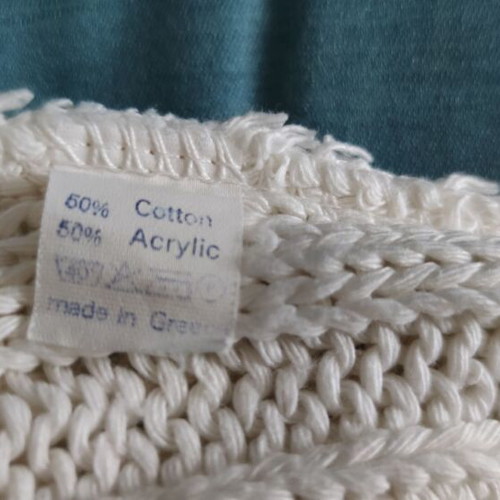 Vintage 80s Summer Knitted Turtleneck Top like new, made in Greece