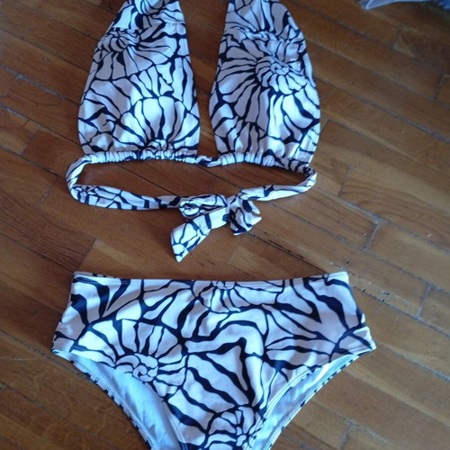 Swimsuit XL all time classic, black and beige, new