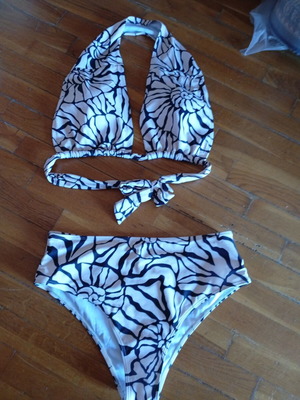 Swimsuit XL all time classic, black and beige, new