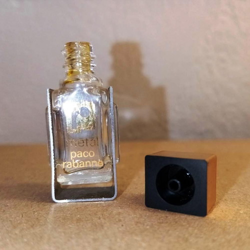Vintage Métal Paco Rabanne miniature used, 1977, empty