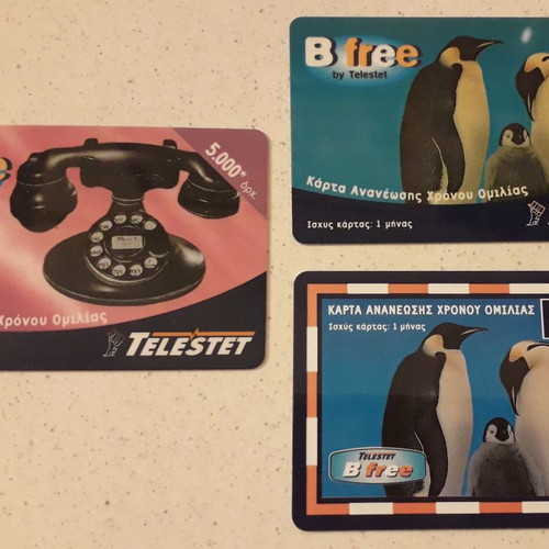 Telestet phone talk time renewal cards used, pack of 3 open