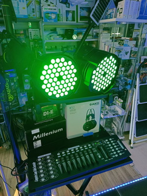 DjSPOT PARLed 54x3W DMX-SOUND 162W καινούργια, σετ 2 τεμαχίων