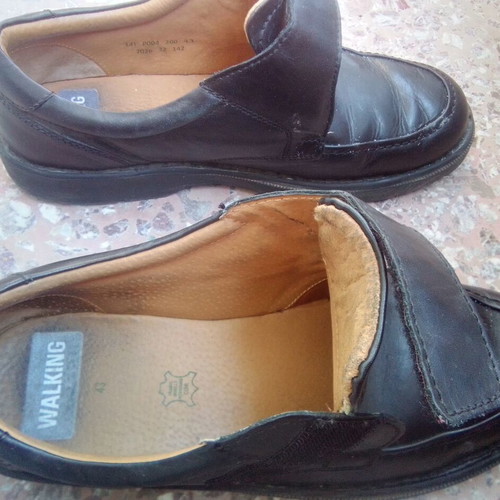 Leather shoes used, size 43, black