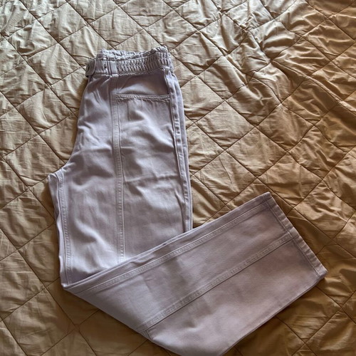 Lilac MNG pants with elastic waist, comfortable and stylish, size L