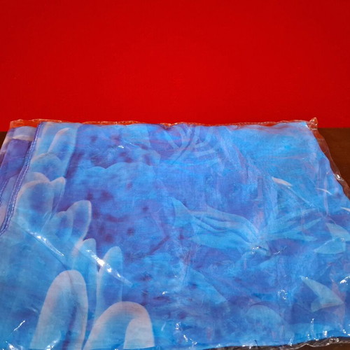 Pareo beach scarf new, blue chiffon