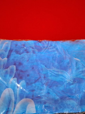 Pareo beach scarf new, blue chiffon