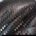  Φυσικό δέρμα / "Paisley Park" / Γυναικείο επενδυμένο παλτό / μάντο / τρέντς