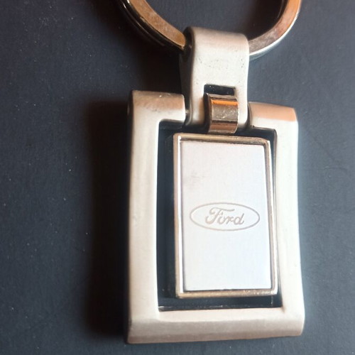 Vintage Ford spinning keychain, New Old Stock, heavy metal 37g