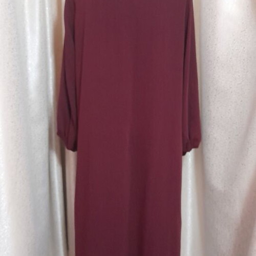 Passager burgundy maxi dress, oversized tunic style, XL
