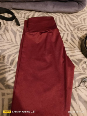Shein leggings new, medium, shiny burgundy