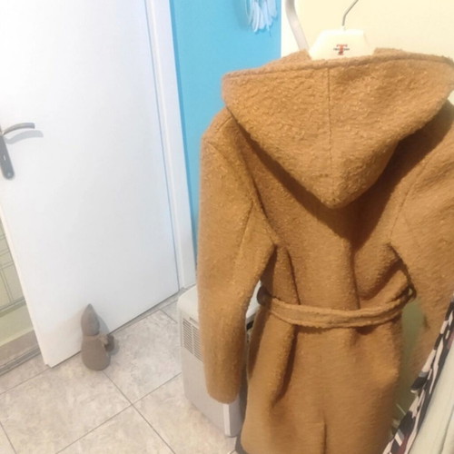 Brown coat like new, warm with wool, size M