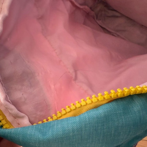 Children's school backpack used with multiple compartments and supportive back