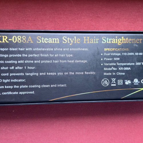 Hair Straightener with Mild Steam used, 2 Meter Cord, Up to 235°C