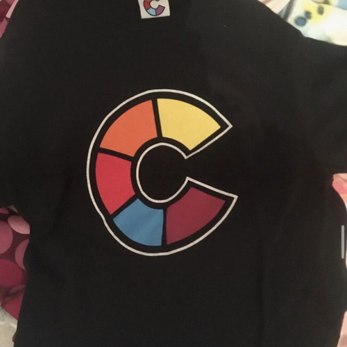 Color Skates T-shirt like new, black with multicolor design, size M