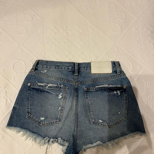 Zara TRF high-waisted denim shorts like new, blue, size S