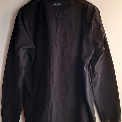 Oxford Company long-sleeve polo shirt size L, like new, 100% cotton, black