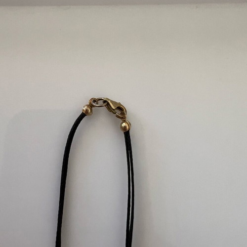 Necklace with gold-plated silver 925 and rhinestone element like new