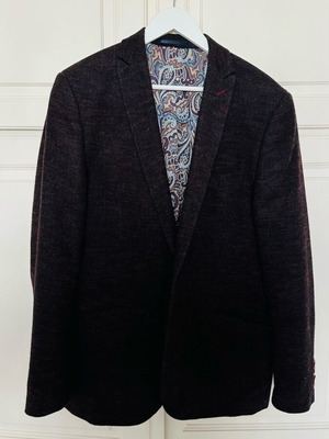 Blazer Uomo ανδρικό μάλλινο σαν καινούργιο, καφέ και μωβ