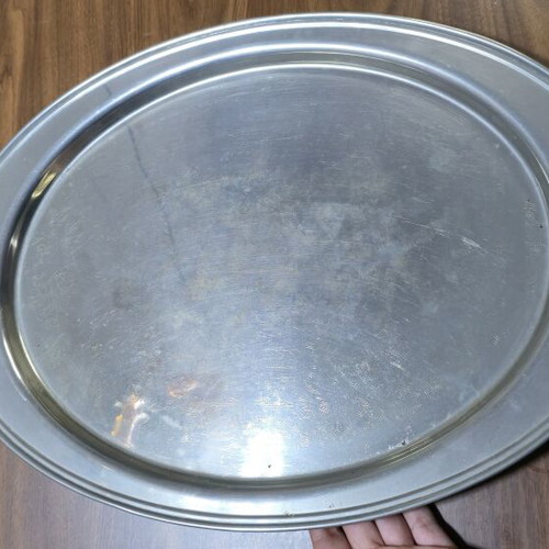 Vintage Silver Plated Oval Serving Tray used