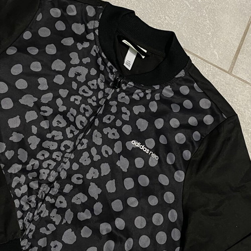 Adidas NEO Leopard and Polka Dot Pattern Track Jacket, size M