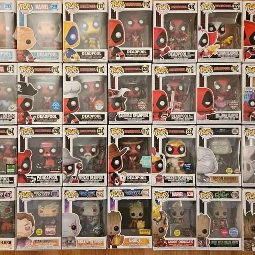 Marvel and DC Universe Funko Pop figures