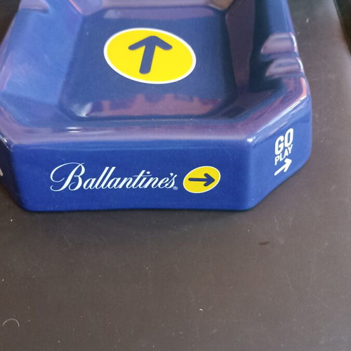 Ballantine's Go Play Vintage Ceramic Ashtray like new
