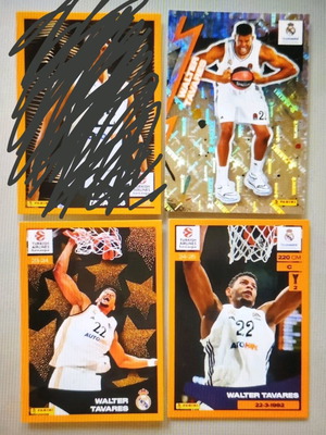 Αυτοκόλλητα Walter Tavares Real Madrid 3 τεμάχια, καινούργια Euroleague Panini 2024-2025