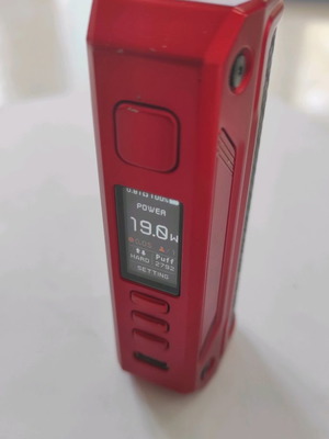 Lost Vape Thelema Solo Mod 100w μεταχειρισμένο, matt red carbon fibre 21700