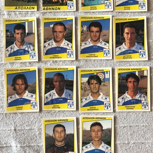 Apollon Athens Panini stickers used, Greek Championship 1998 pack