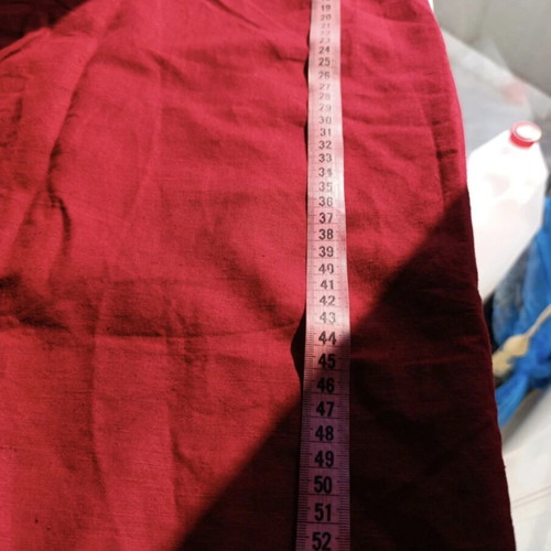 Linen red summer skirt Medium, like new