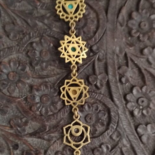 Stainless steel chakra earrings with semi-precious stones