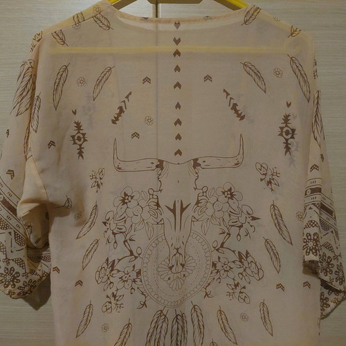 Beige brown kimono tunic like new, size Small/Medium