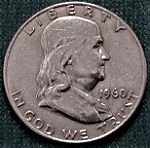  SILVER ½ Dollar 1960 "Franklin Half Dollar".@2