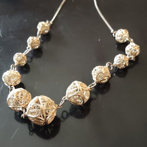 Traditional silver necklace handmade like new