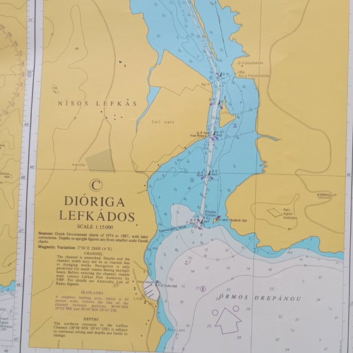 Map of Preveza wider area used, 2007, size 118x71 cm