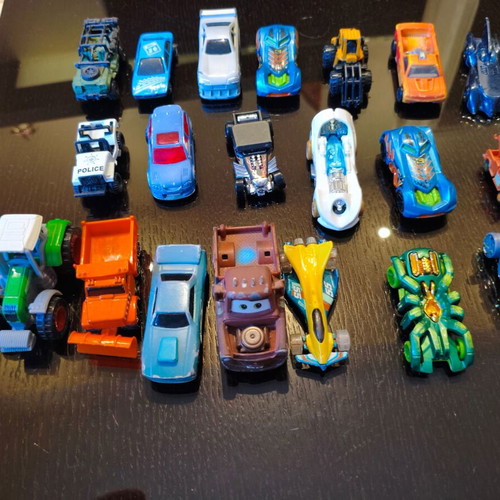 Toy Vehicles Collection used, 28+ pieces including Hot Wheels and Cars
